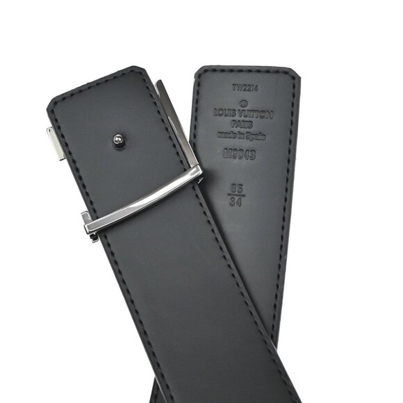 LOUIS VUITTON LV Initiales Belt 40mm 85/34 Monogram Eclipse Black M9043 - Picture 6 of 12